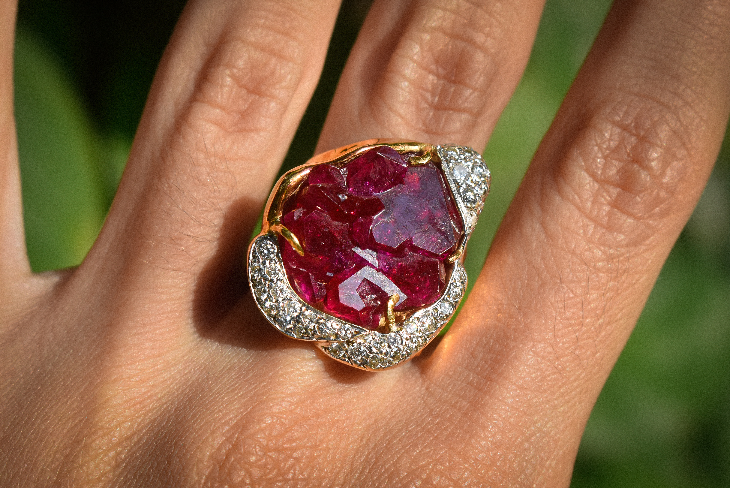 Uncut Ruby Ring